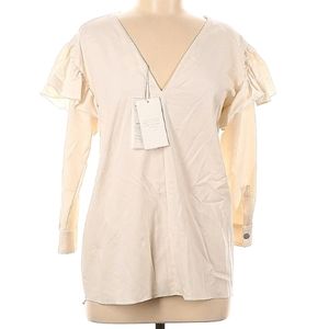 ZARA WOMAN, 3/4 Sleeve Blouse, Size XS, Color Ivory, NEW